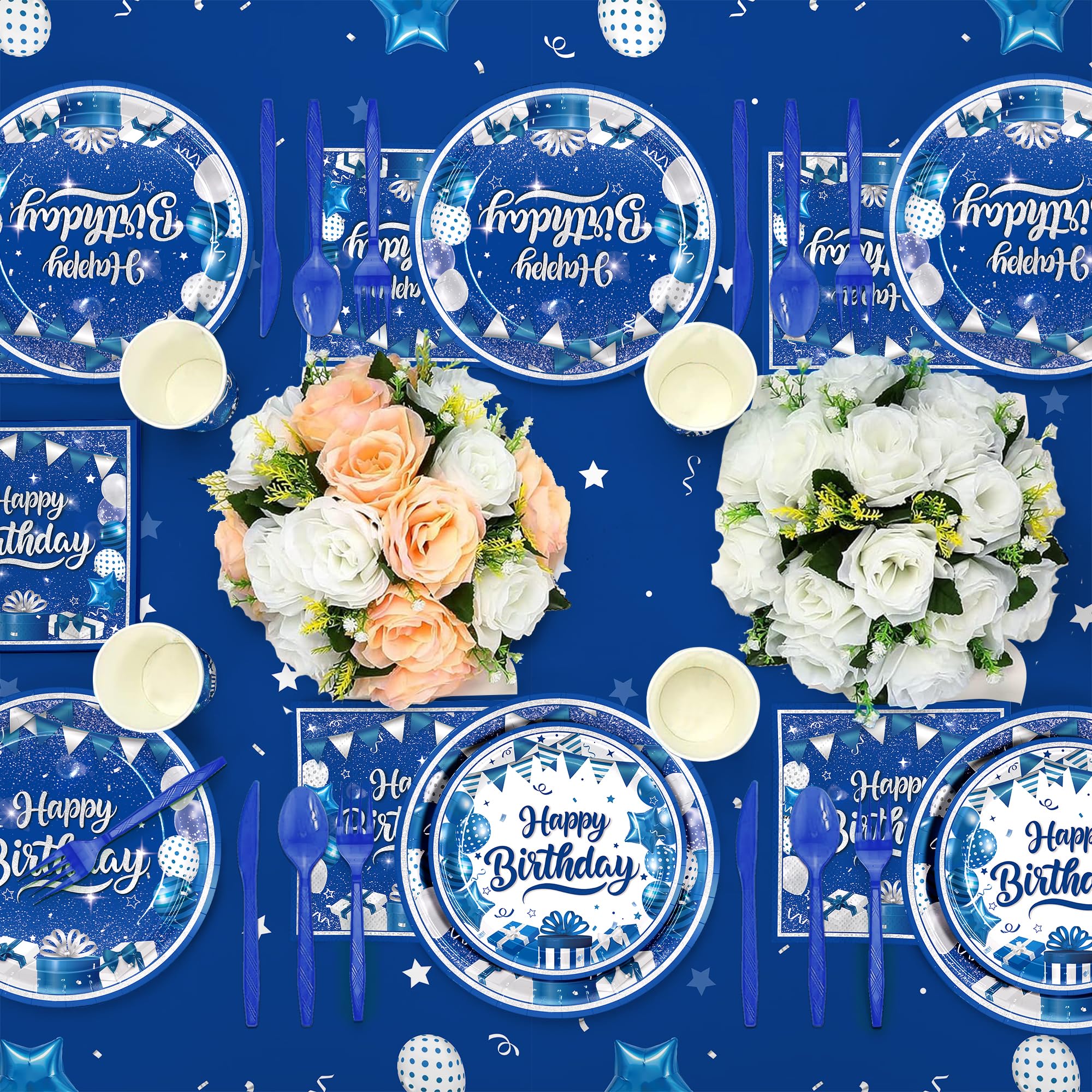 JVORFDG star swirl decorations add dynamic movement to the celebration.