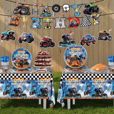 JVORFDG Tablecloth 54x108: protective, festive surface for race-themed setup.