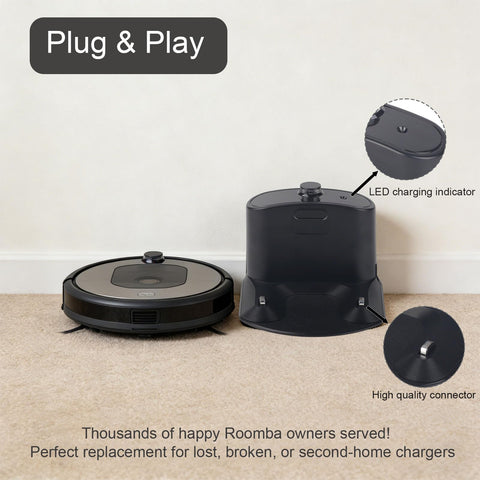 Jvtlirdfu compact Roomba dock close‑up showing tidy design and placement.