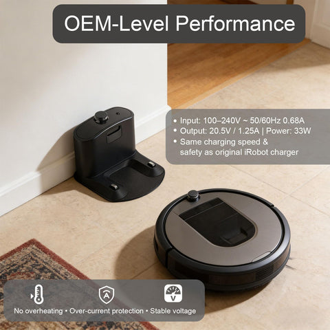 Jvtlirdfu Roomba-compatible base range covers E5 to 980 series.