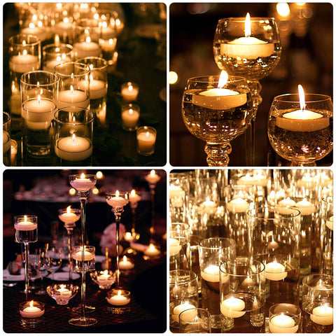 JXDLSQ restaurant table decor with floating candles
