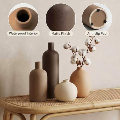JXINDUJU ceramic vase set of 4, tall vase for statement stems.