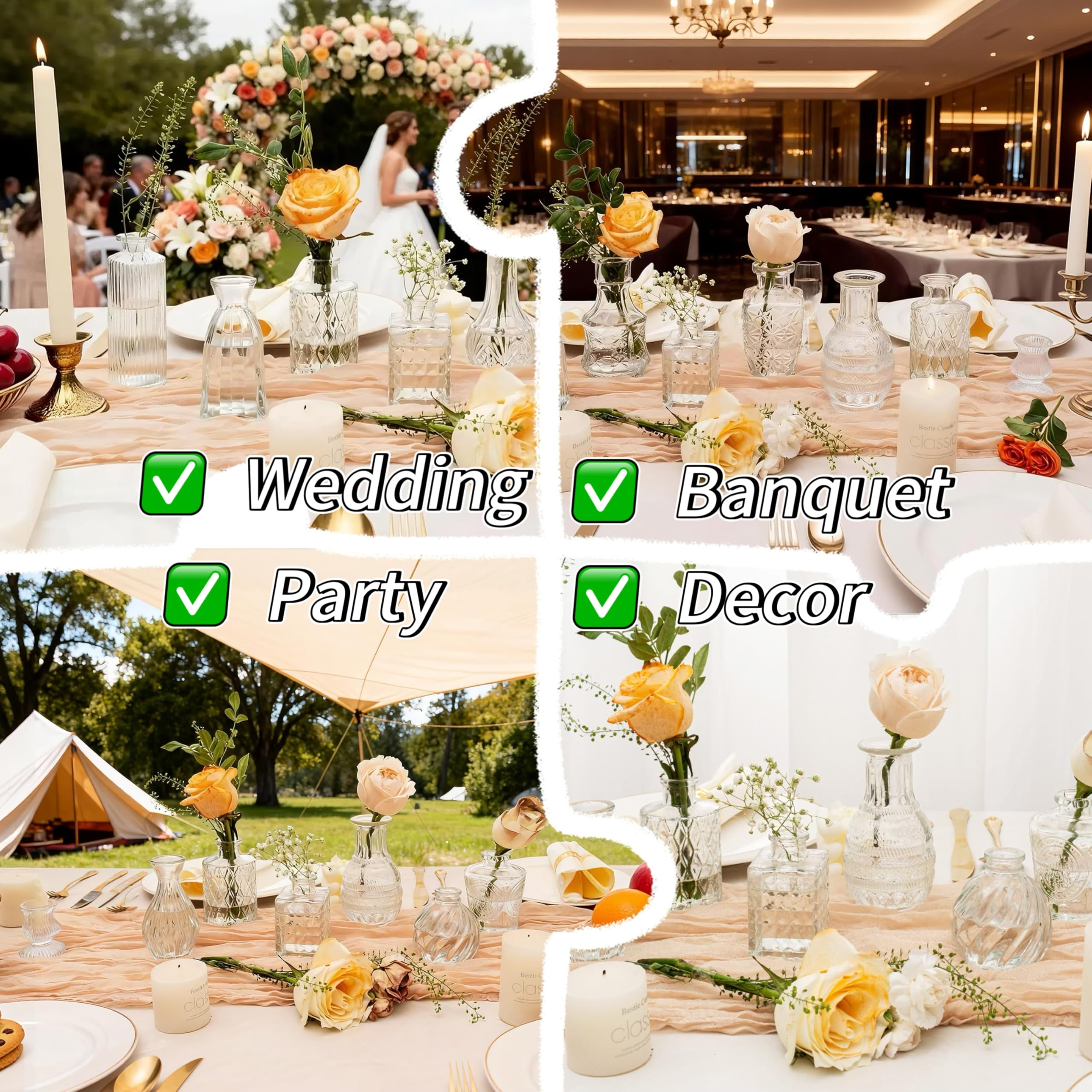 JXINDUJU diverse-pattern bud vases create unique decor accents