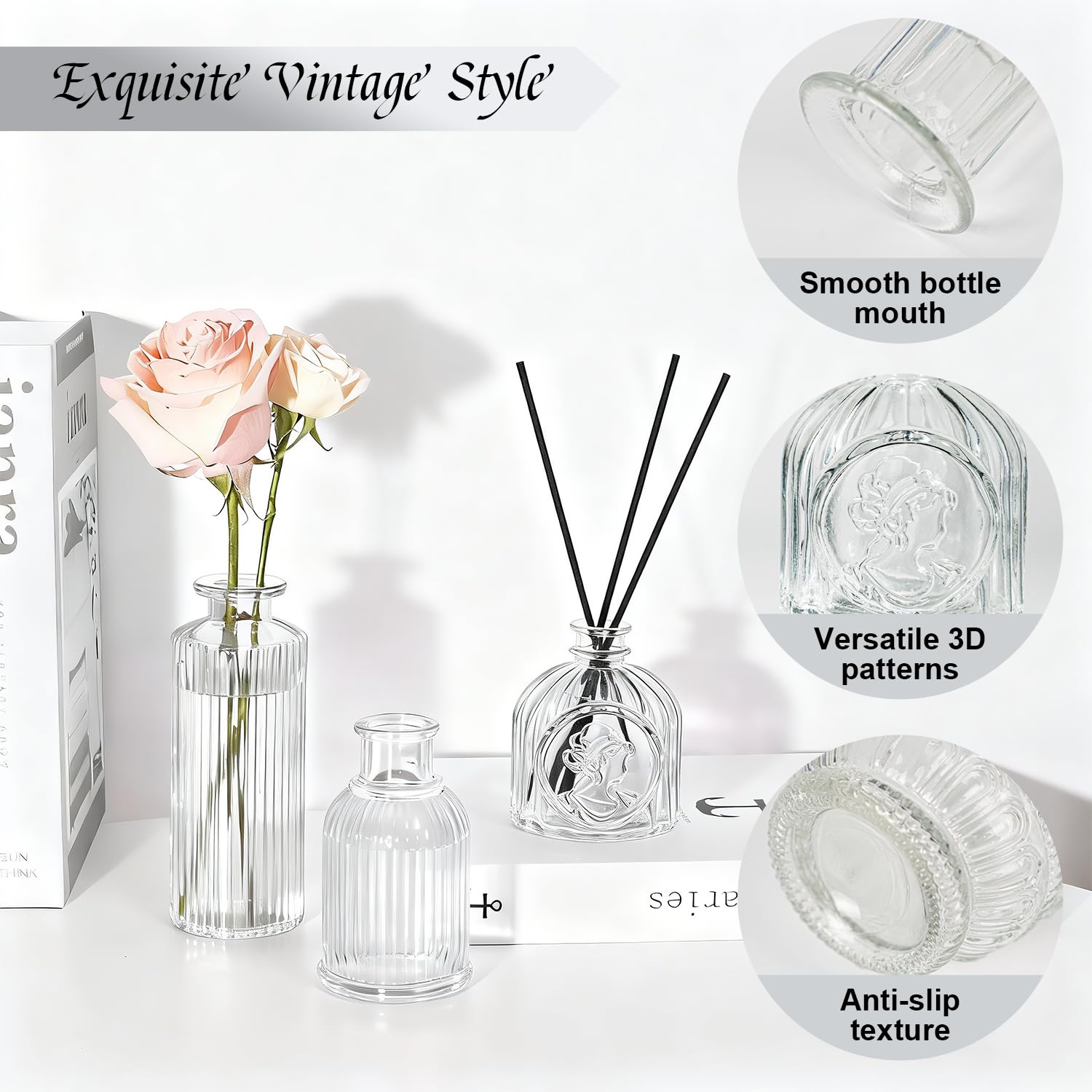 JXINDUJU crystal-clear vases arrive safely in reinforced packaging