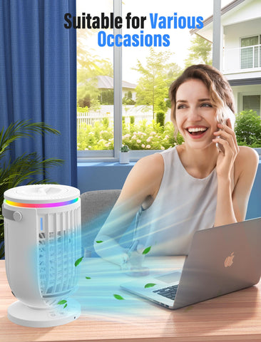 JYew 4-in-1 unit blends cooling, mist, light, and portability