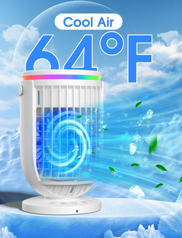 JYew portable AC 120° oscillation enables even room cooling