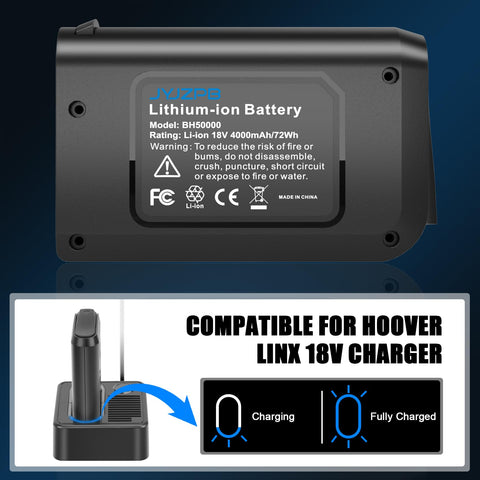 Inside view of the 18V Li-ion battery with premium cells.