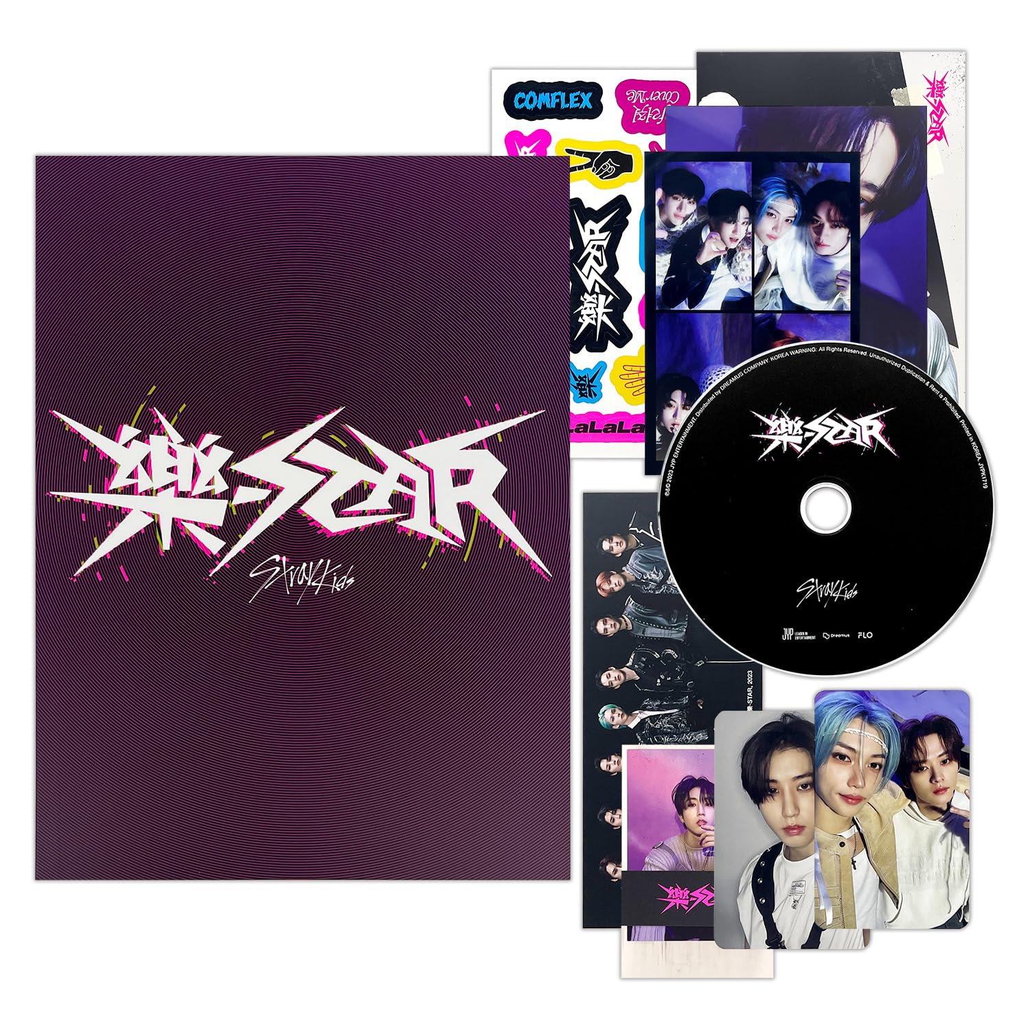JYP Ent Stray Kids Rock-Star photobook cover with bold artwork for display