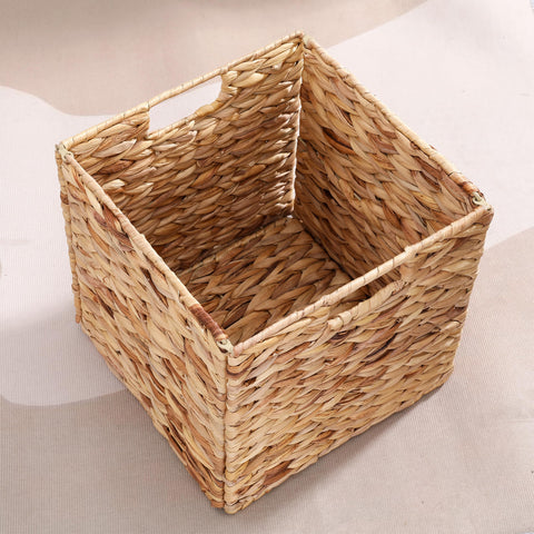 JYXIN 10.5x10.5 inch basket shown on shelf for compact storage.