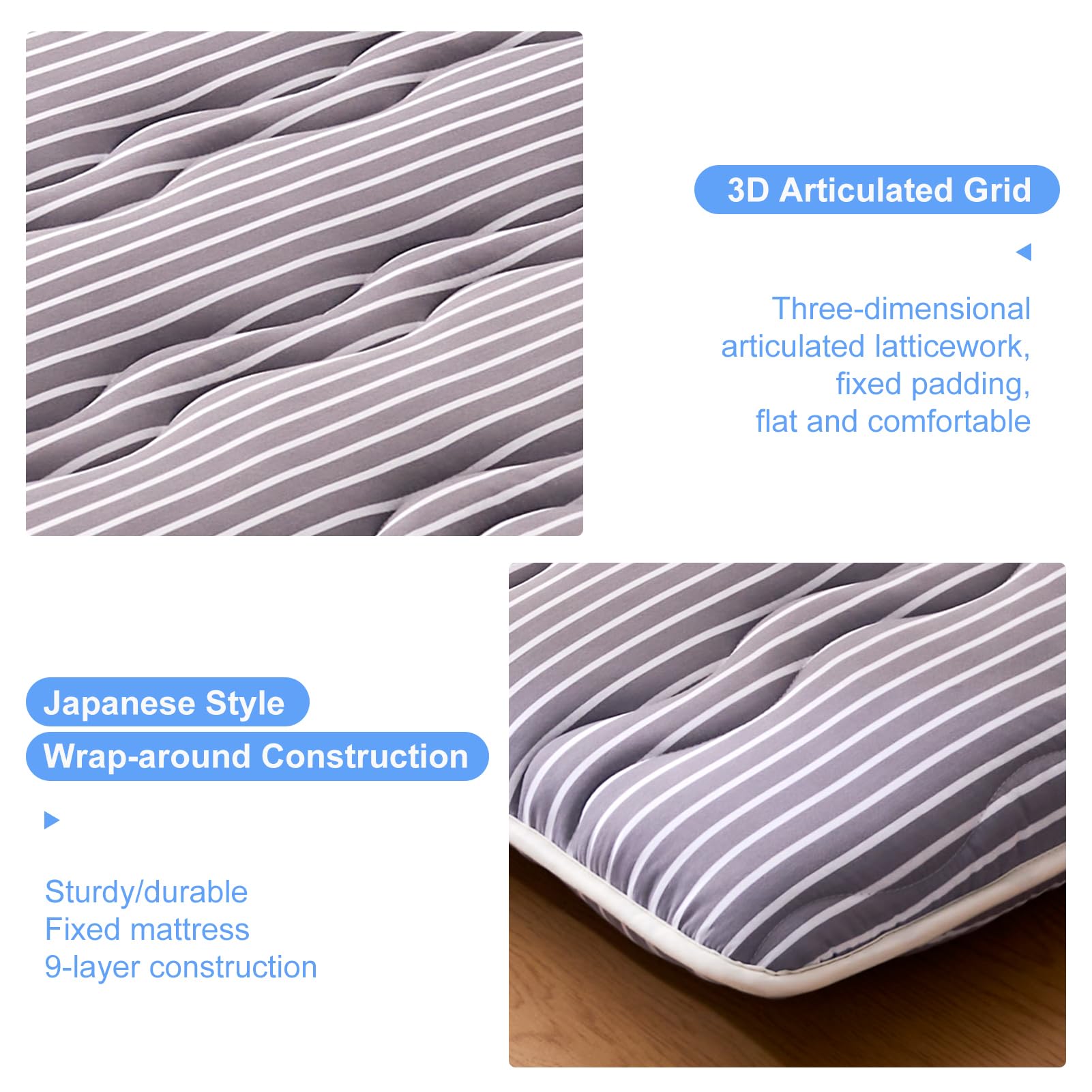 jzbearapt premium-foam-japanese-floor-mattress rolled for portability ideal for travel