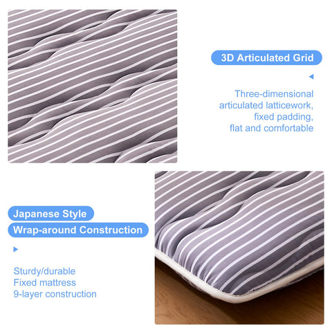 jzbearapt premium-foam-japanese-floor-mattress rolled for portability ideal for travel