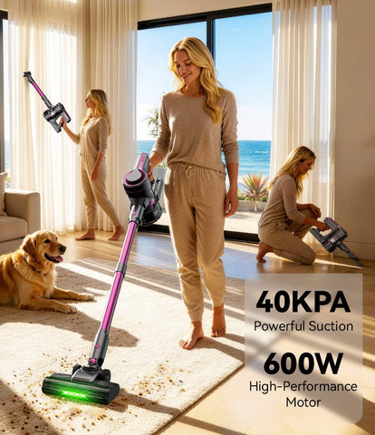 JZSSZQYY cordless vacuum runs up to 70 minutes on Eco mode.