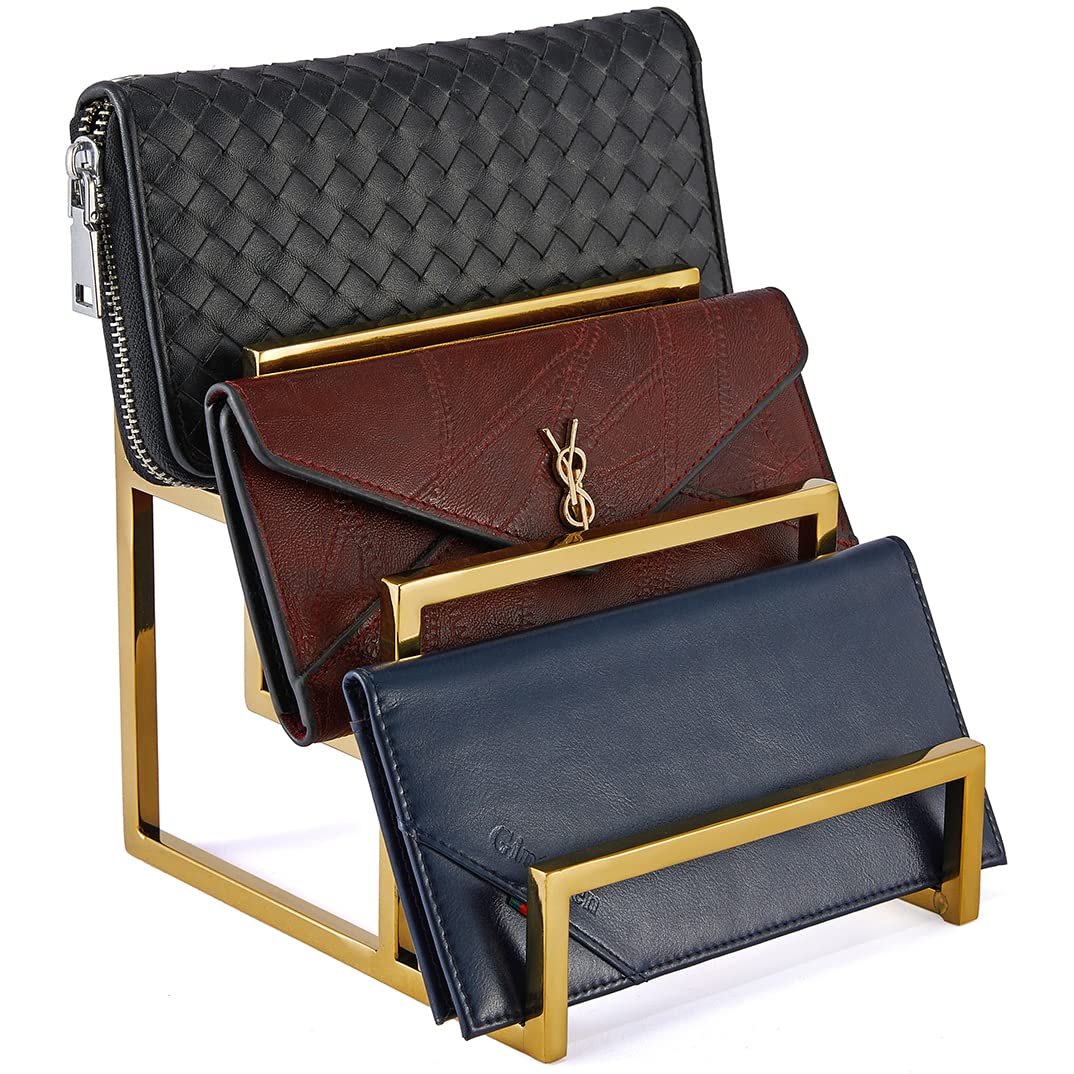 K KAIDIYIN electroplated gold finish highlights purses and small bags.