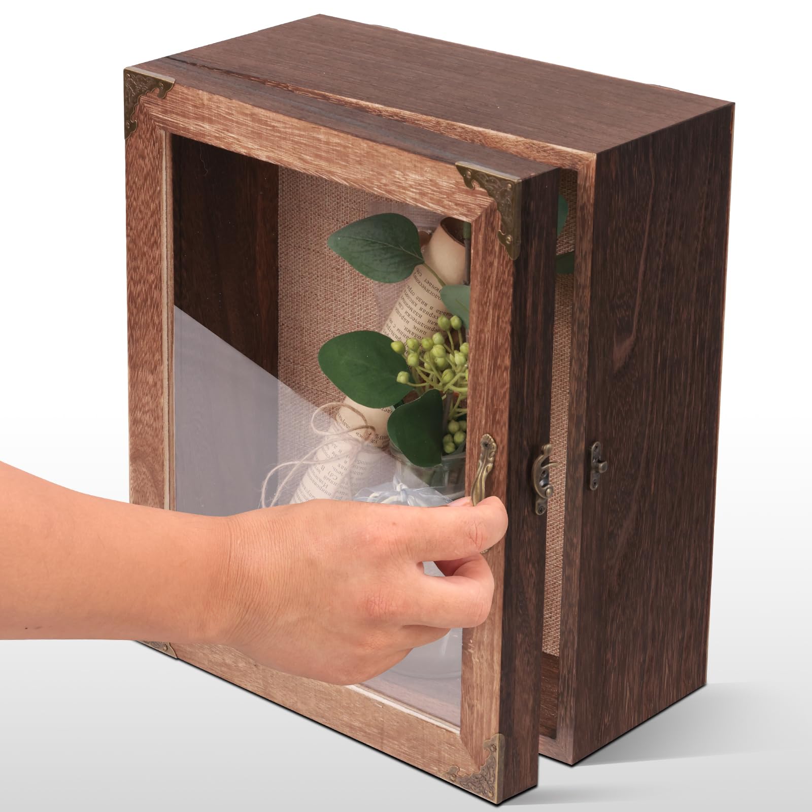 KAASTHAA Acrylic door with metal handle for secure visibility.