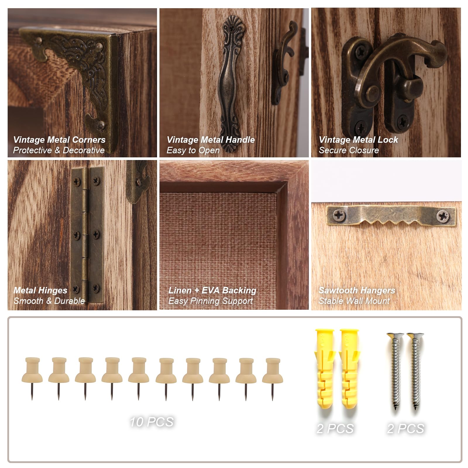 KAASTHAA Vintage metal accents give antique style to memories.