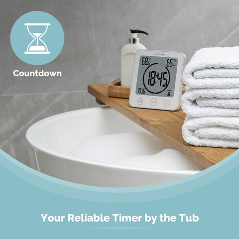 Kadams clock uses suction cup mounting for easy mirror installation.