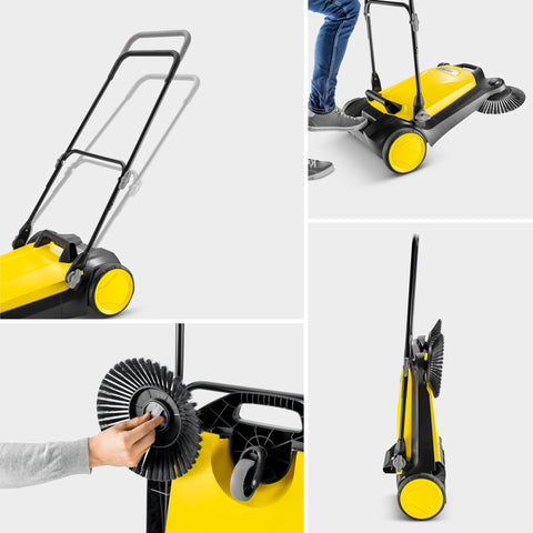 Kärcher S 4 Twin removable waste container for hands-free emptying.