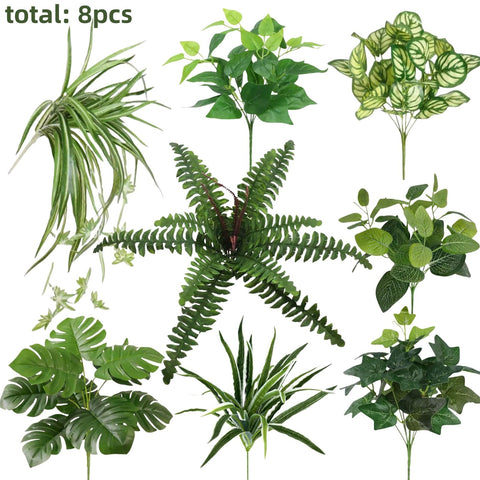 KAFDY front-door porch decor using artificial plants for low-maintenance charm.