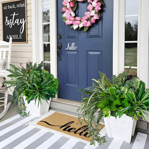 KAFDY UV-resistant outdoor artificial plants provide year-round outdoor beauty.