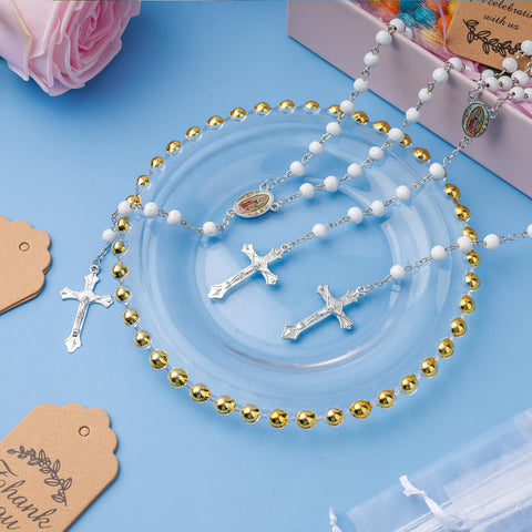 KaGrbves white-silver tone rosary design for timeless religious keepsakes