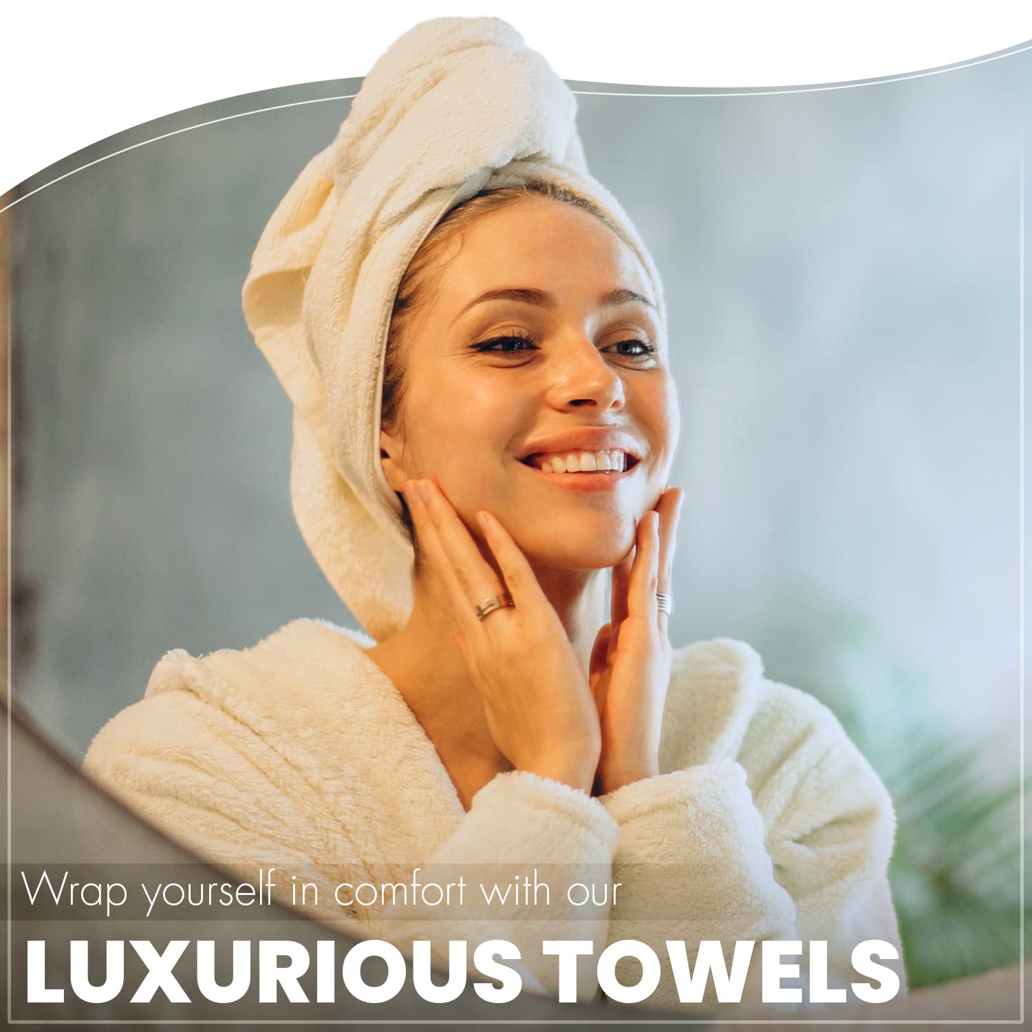 KAHAF Collection towels ideal for hotel or spa-style home.