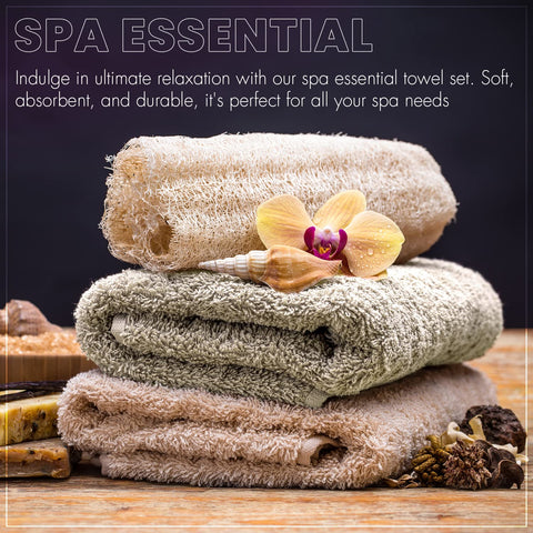 KAHAF Collection clean white towels for a cohesive bathroom look.