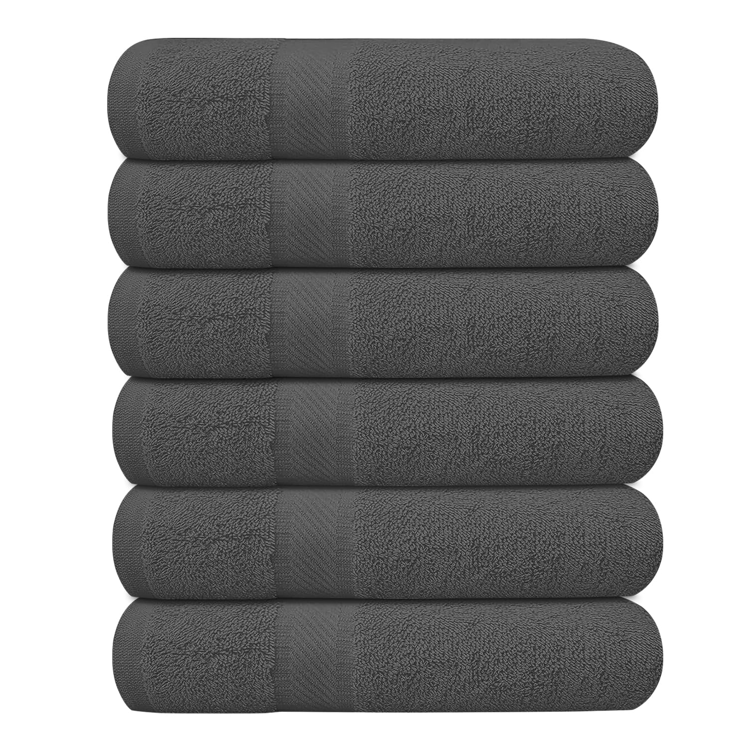 KAHAF COLLECTION gray towels showing plush softness and quick-dry performance for daily use.