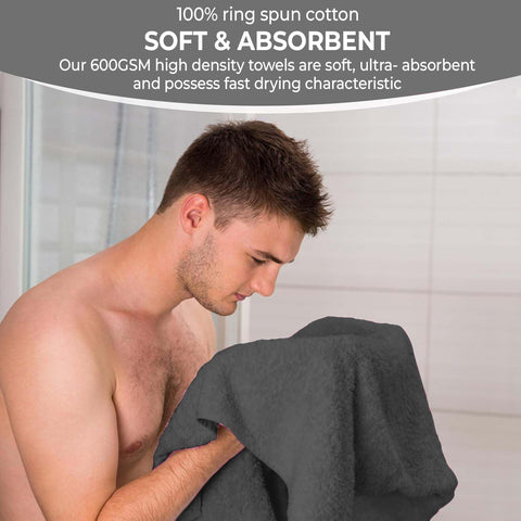 KAHAF COLLECTION green towels in 27x54 inches ideal for guests and bathrooms.