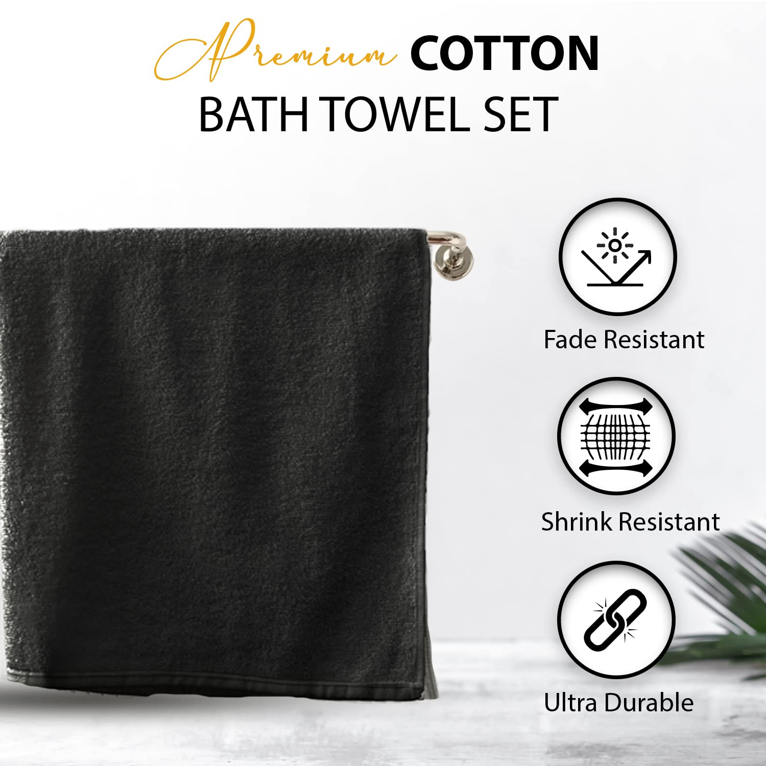 KAHAF COLLECTION highly absorbent towel suitable for bath and poolside drying.