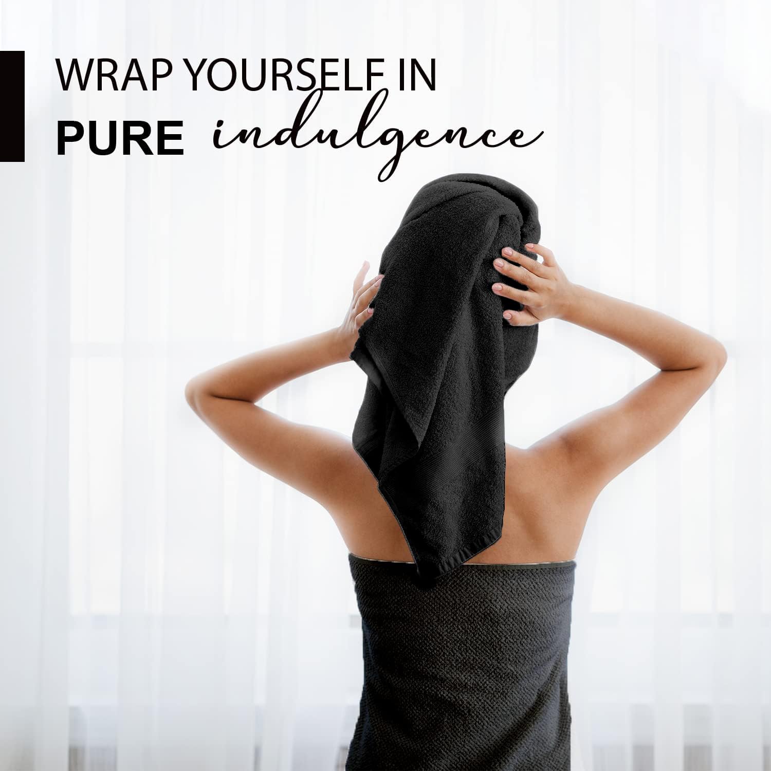 KAHAF COLLECTION luxury soft towel enhances home bath time.