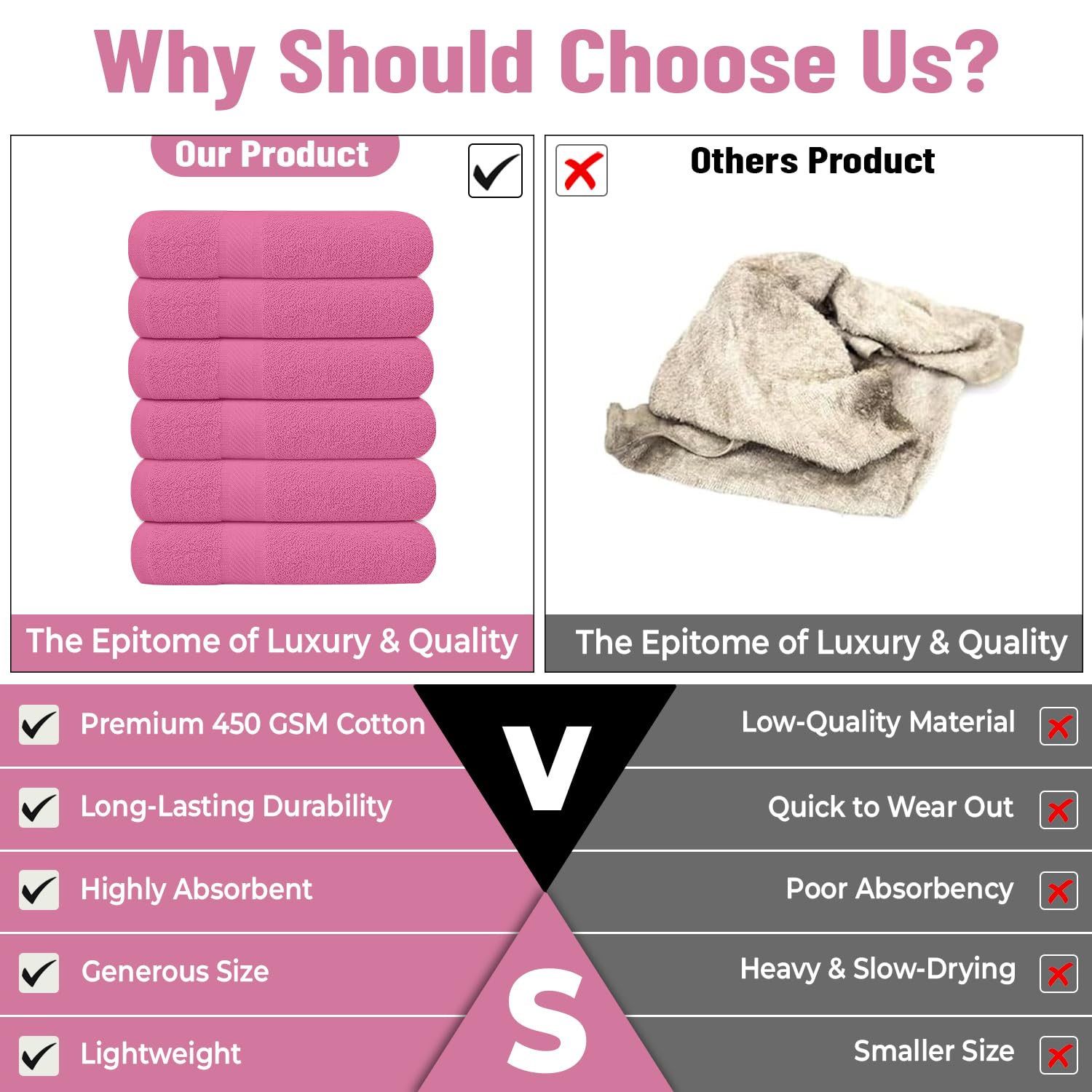 KAHAF COLLECTION machine-washable towels demonstrated for simple care.