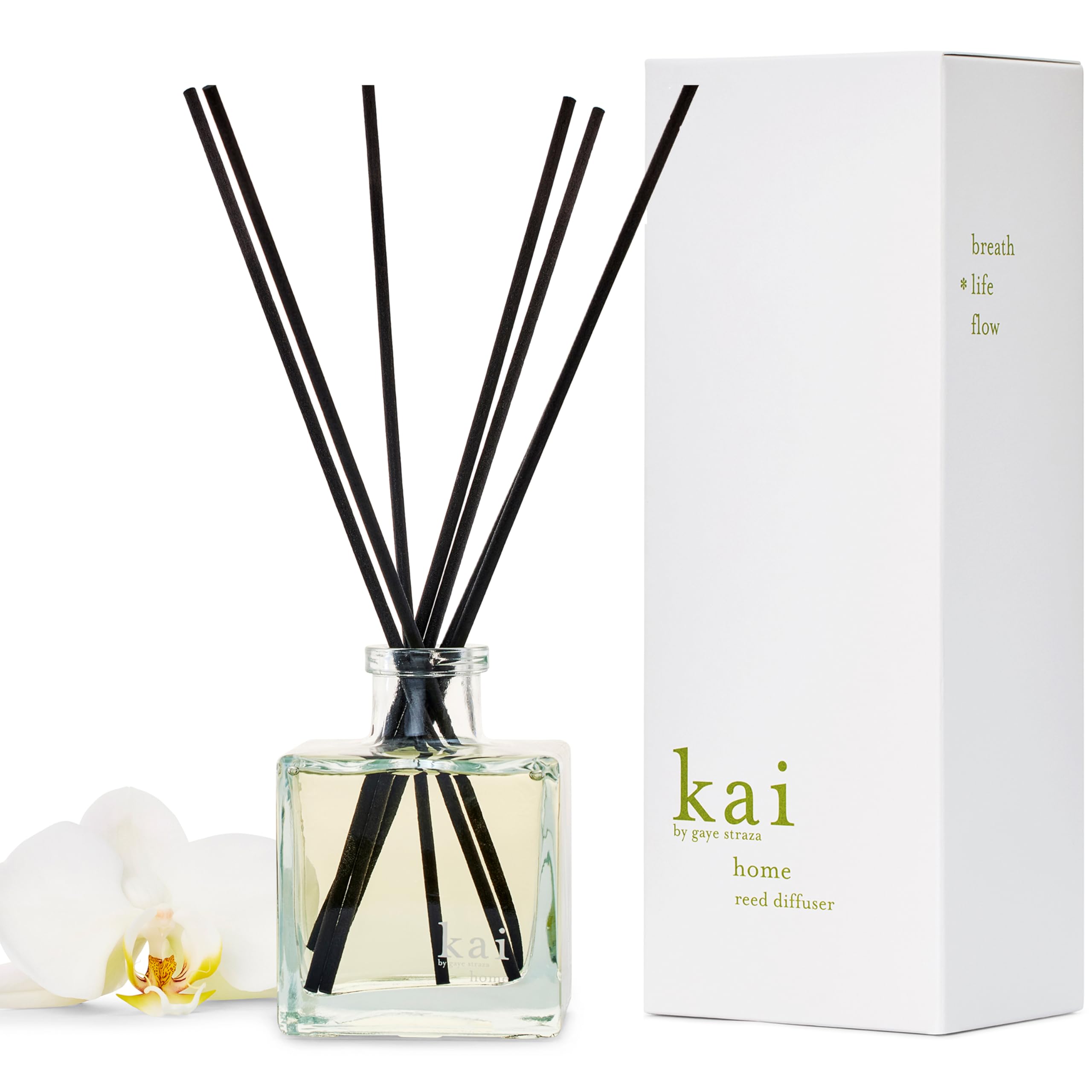 Kai reed diffuser gardenia bottle front for a clean, inviting room refresher.