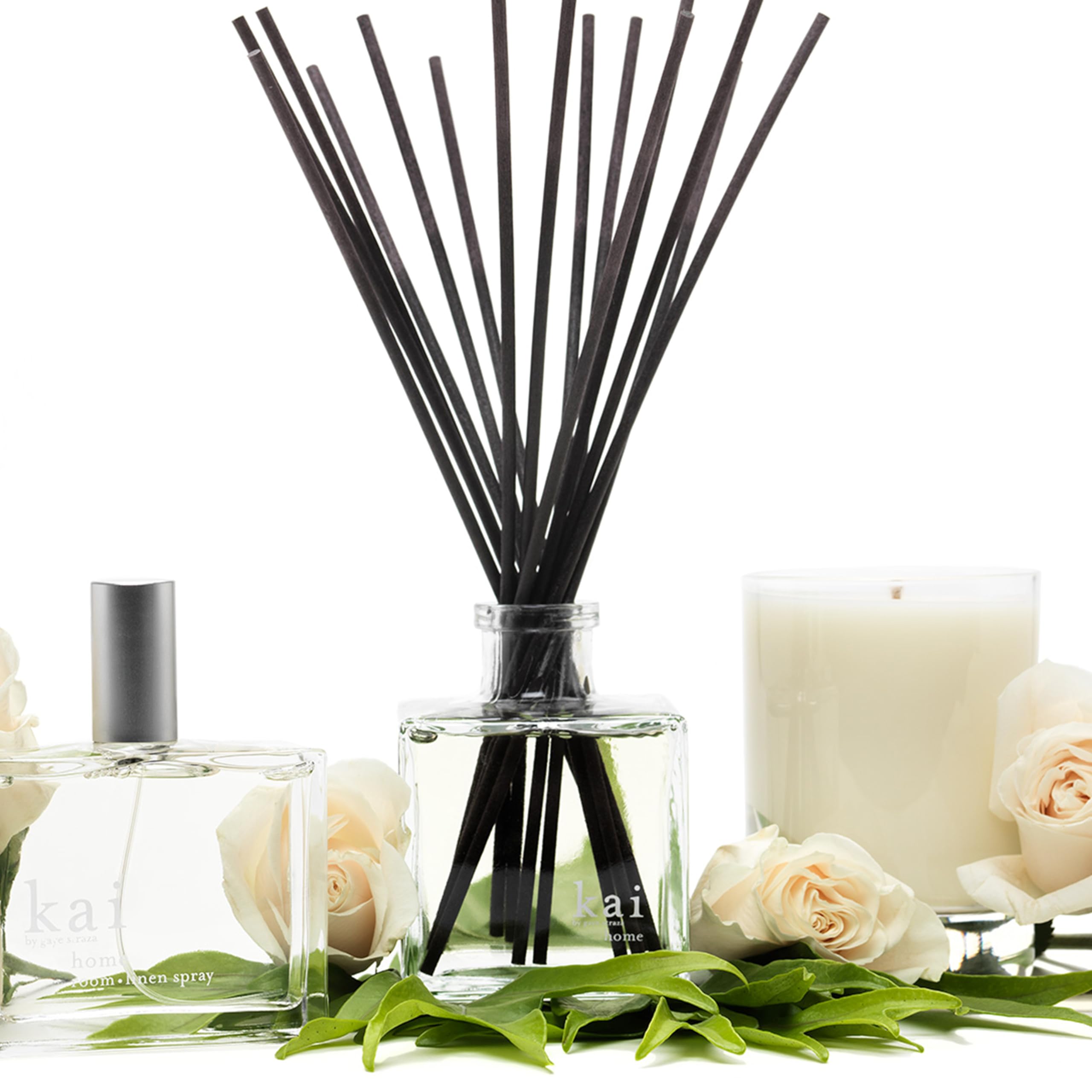Kai gardenia diffuser in living room creates serene, inviting atmosphere.