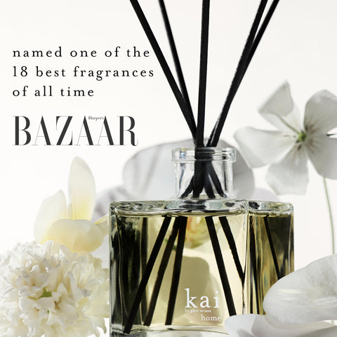 Kai reed diffuser reeds close-up showing adjustable intensity for customizable ambiance.