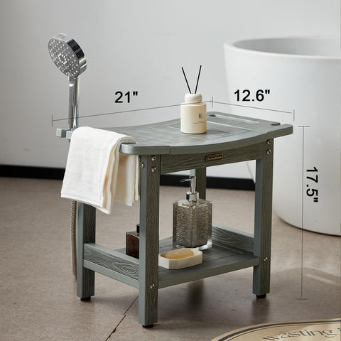 KaimuBench HDPS shower bench with adjustable feet protecting floors while staying steady.