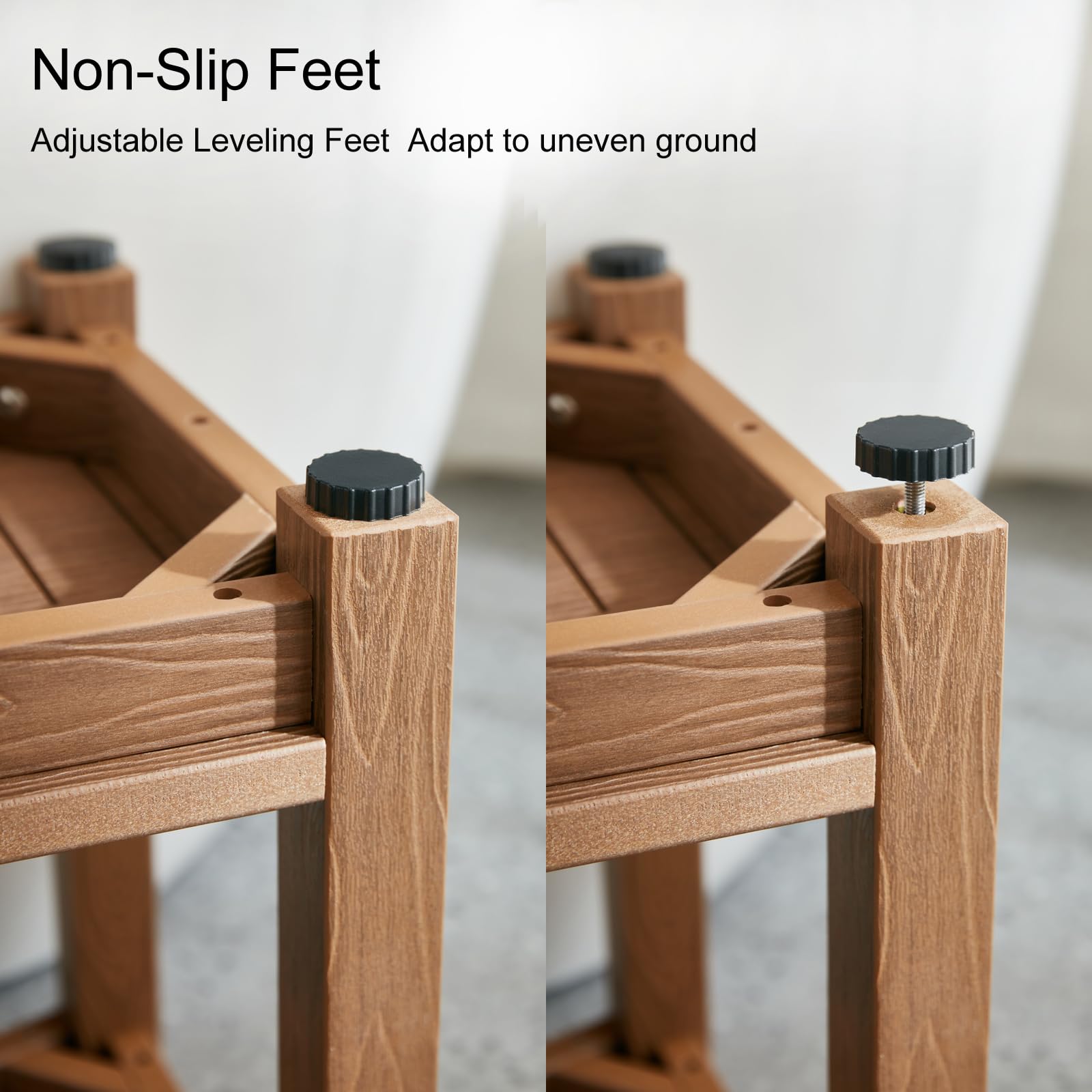KaimuBench easy-care plastic resists splinters and is maintenance-free.