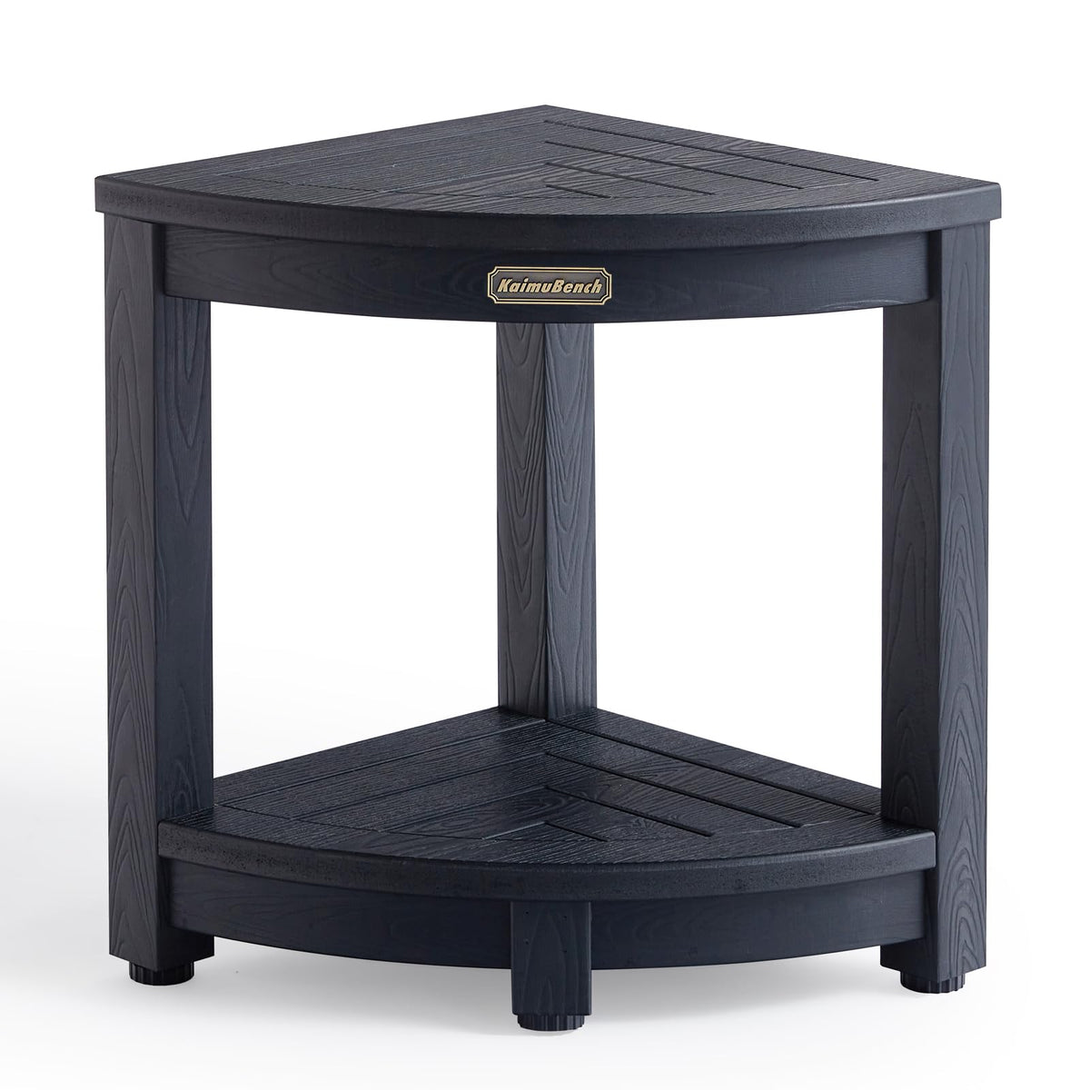 KaimuBench corner shower bench offers compact fit and stable seating.