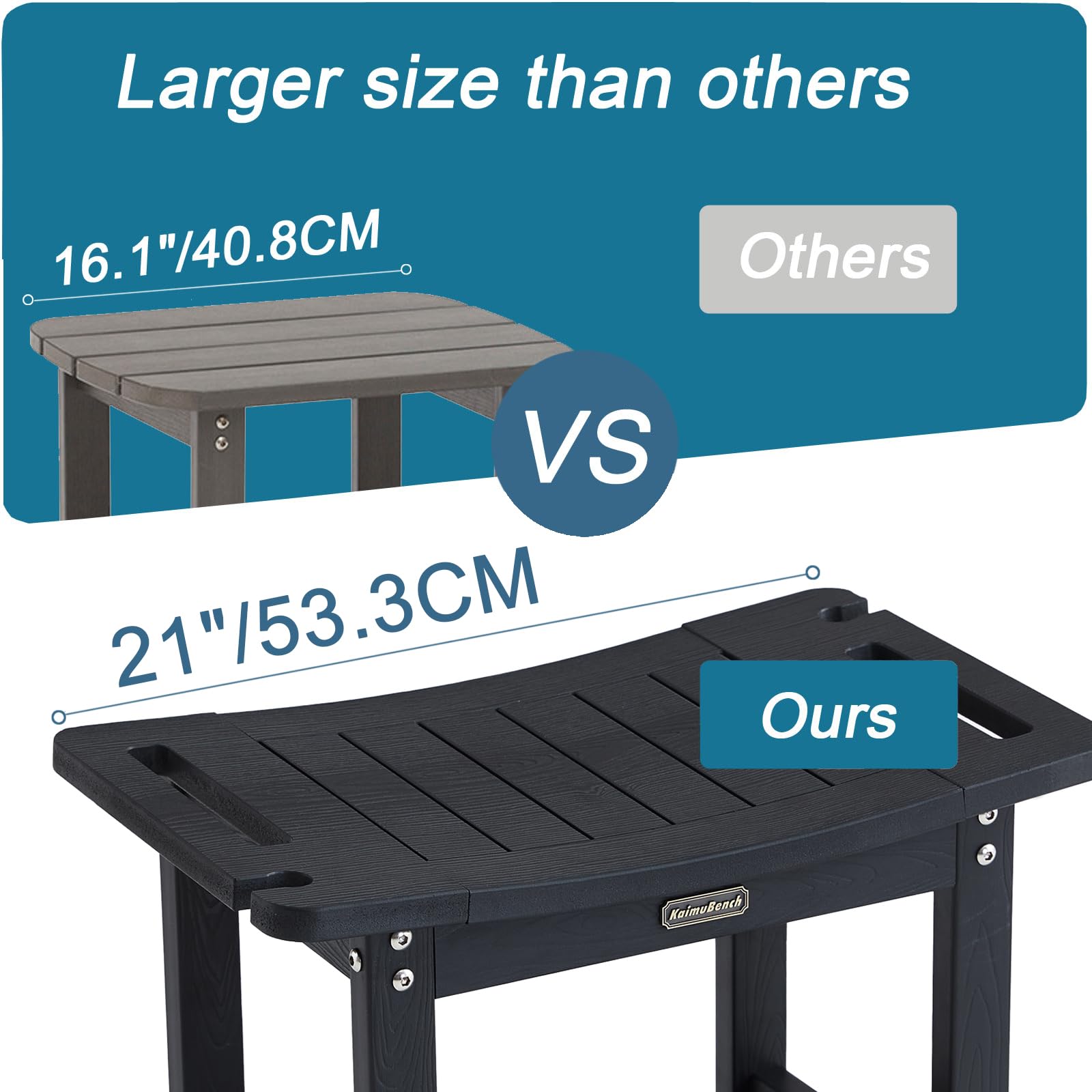 KaimuBench sturdy frame supports up to 550 lbs for daily reliability.