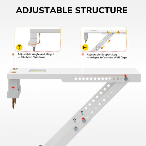 KAINGA bubble level integrated for precise alignment during setup