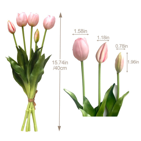 Kainonnan washable artificial tulips stay fresh after cleaning.