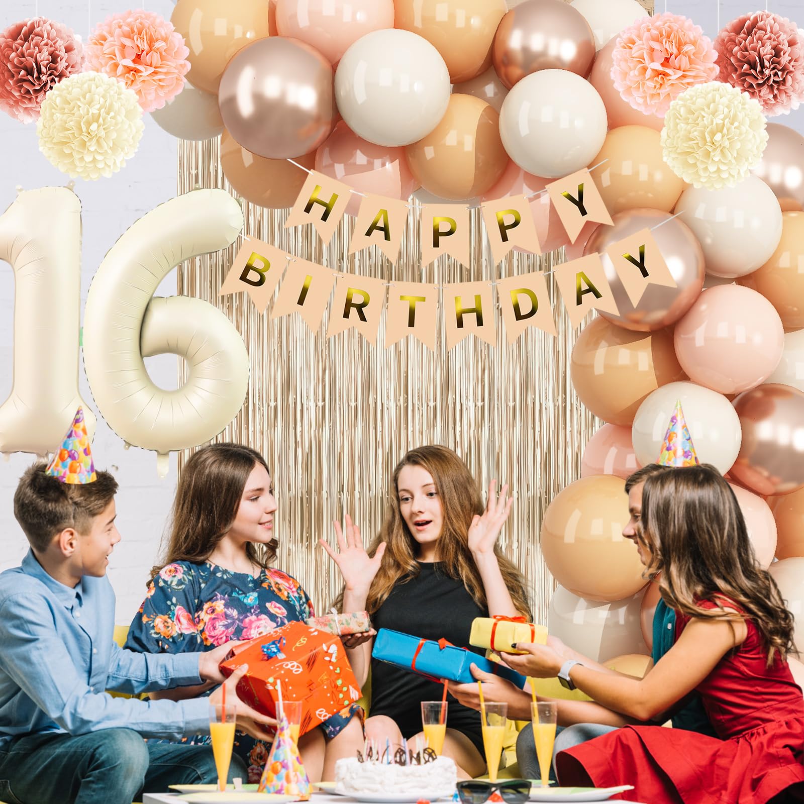 KAINSY caramel star foil balloon, metallic accent for focal birthday displays