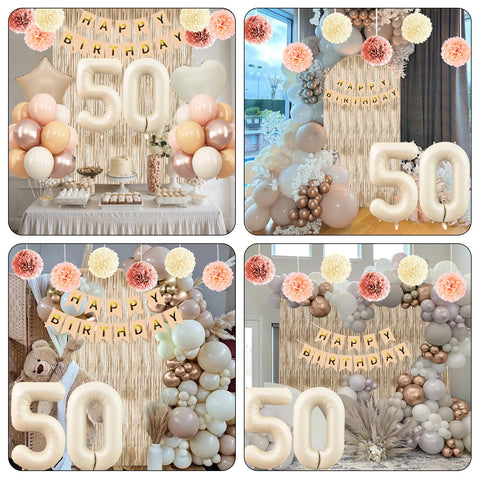 KAINSY caramel star foil balloon creates a playful focal point