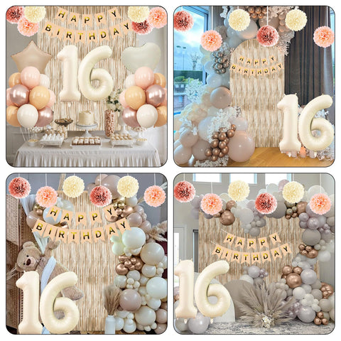 KAINSY champagne gold fringe curtain, shimmering backdrop for stylish photo moments
