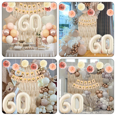 KAINSY cream heart foil balloon provides a charming focal point for photos.