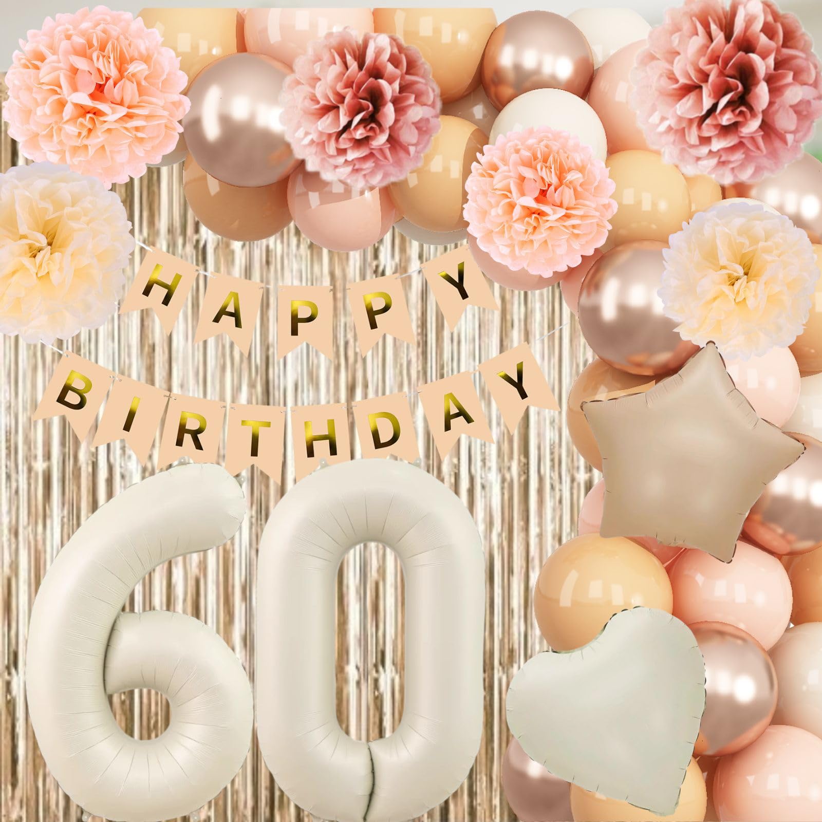 KAINSY dusty pink paper pom poms add soft texture for warm, intimate celebrations.