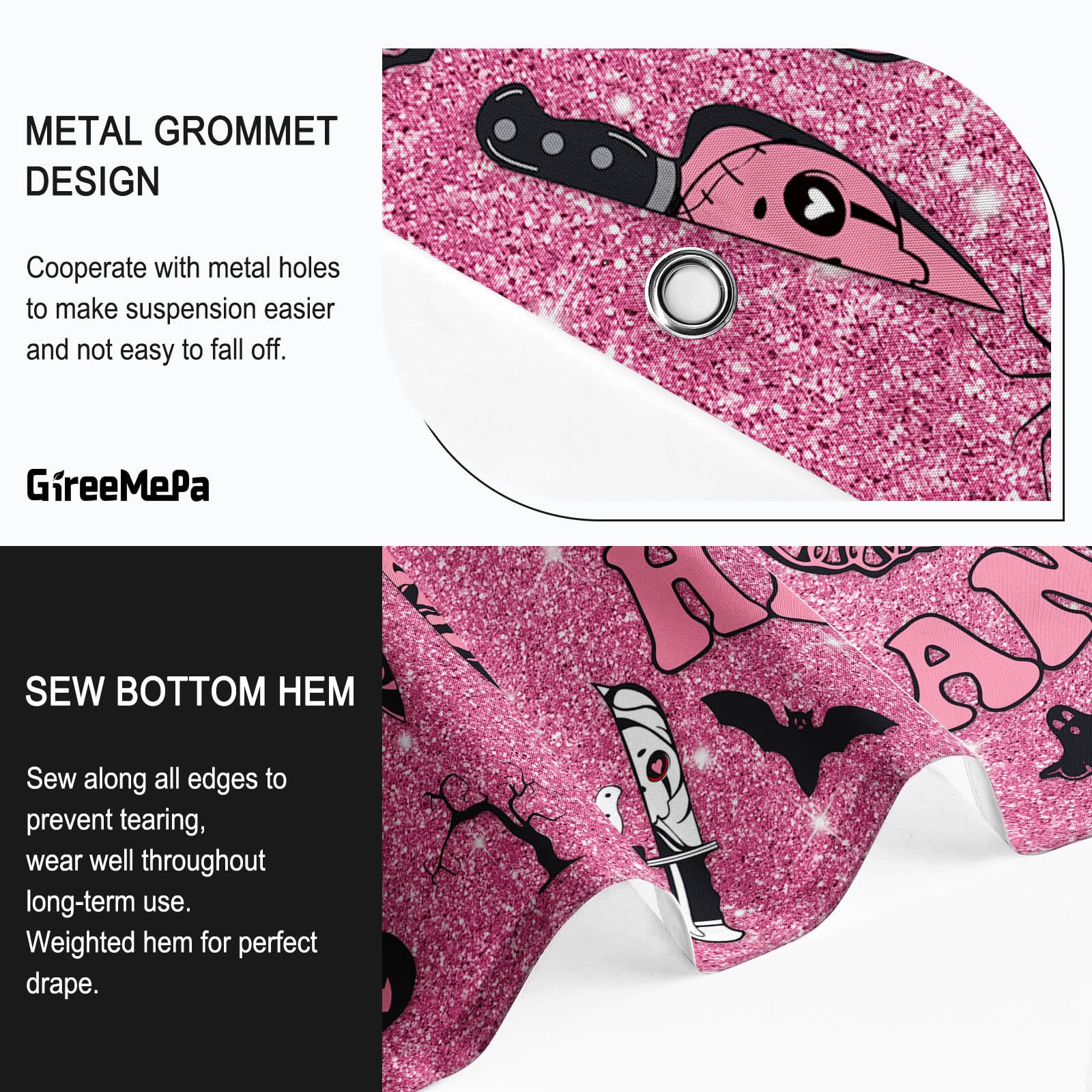 KAIRA bathroom decor collection enhances spooky pink theme