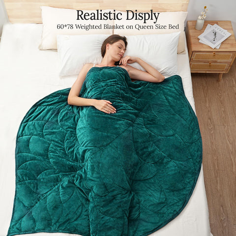 Kaisa weighted blanket glass beads secured within compartments for consistent support.
