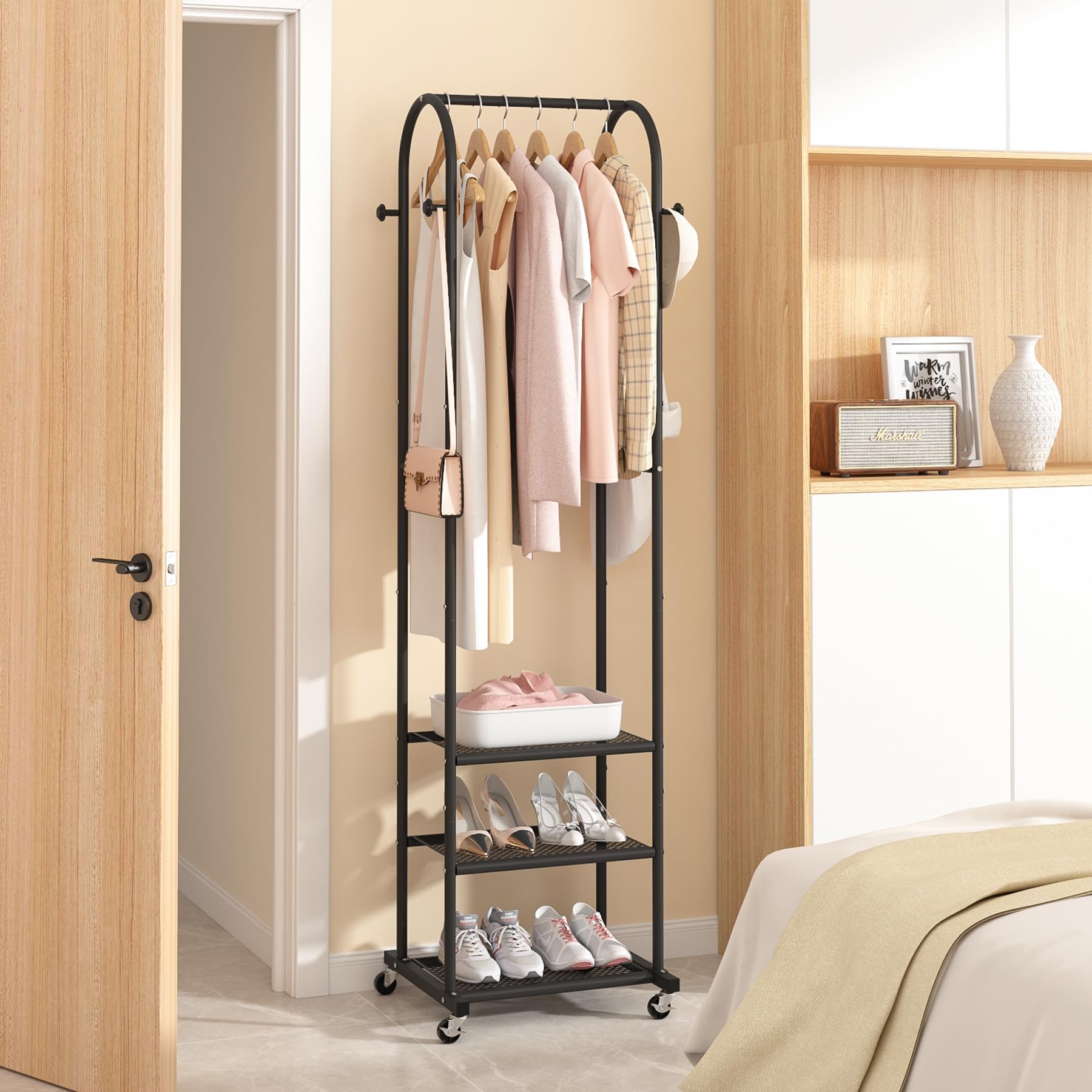Kaitiemoo black steel construction with rust-resistant coating for durability