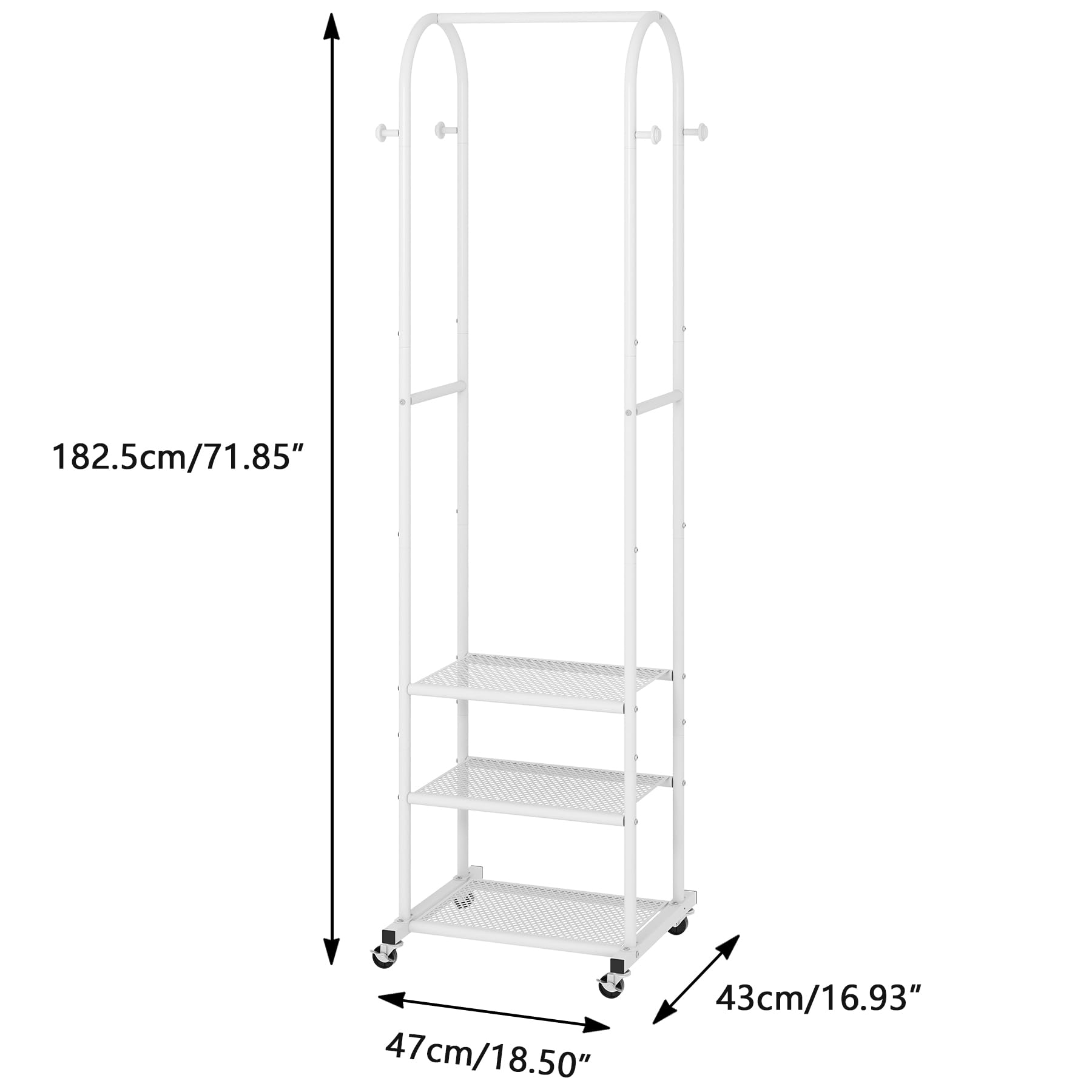 Kaitiemoo bottom mesh shelves—stow shoes and folded items neatly.