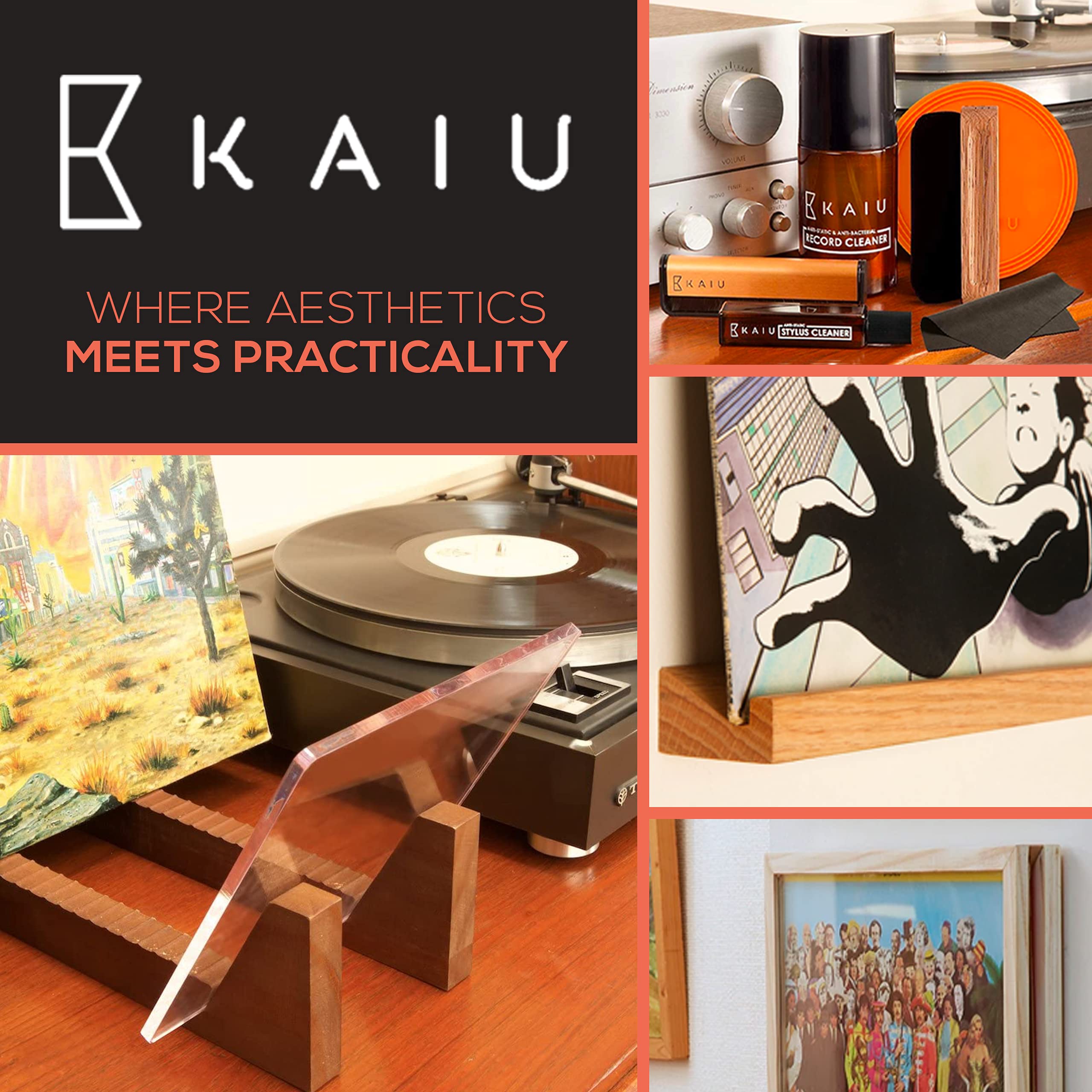 KAIU vinyl record frame assembled and ready for immediate display.